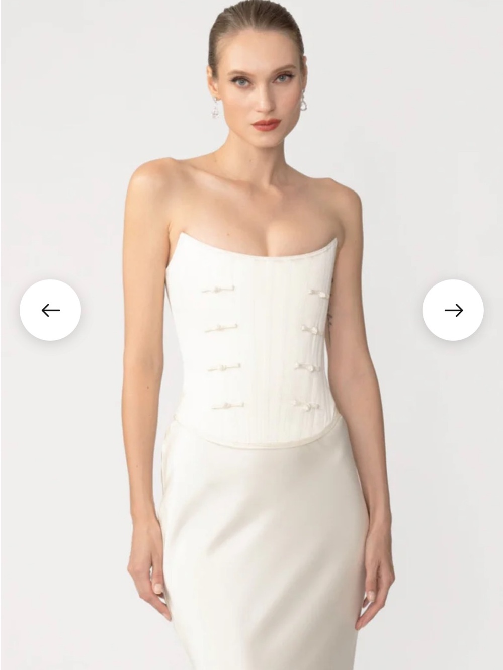Della satin corset top